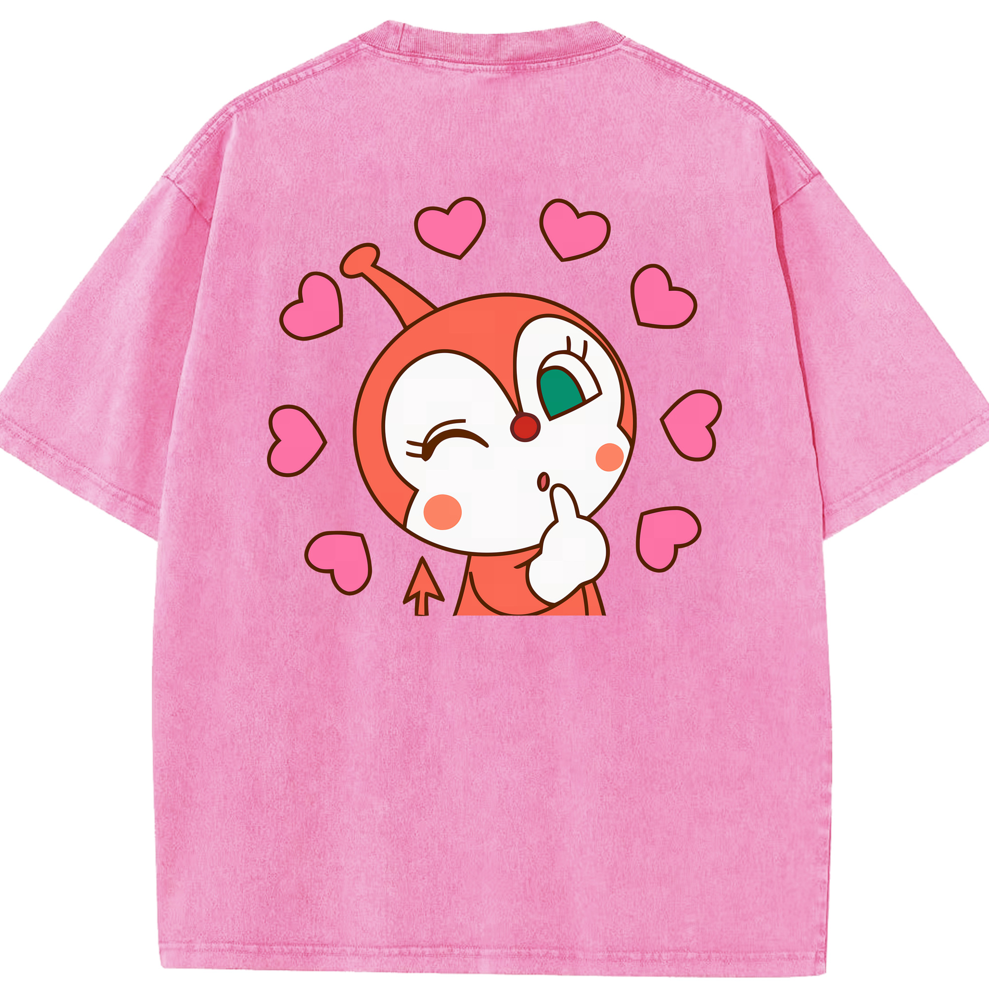 （画像用） アンパンマン Anpanman 綿100% ヴィンテージ風 半袖Tシャツ（背面プリント）